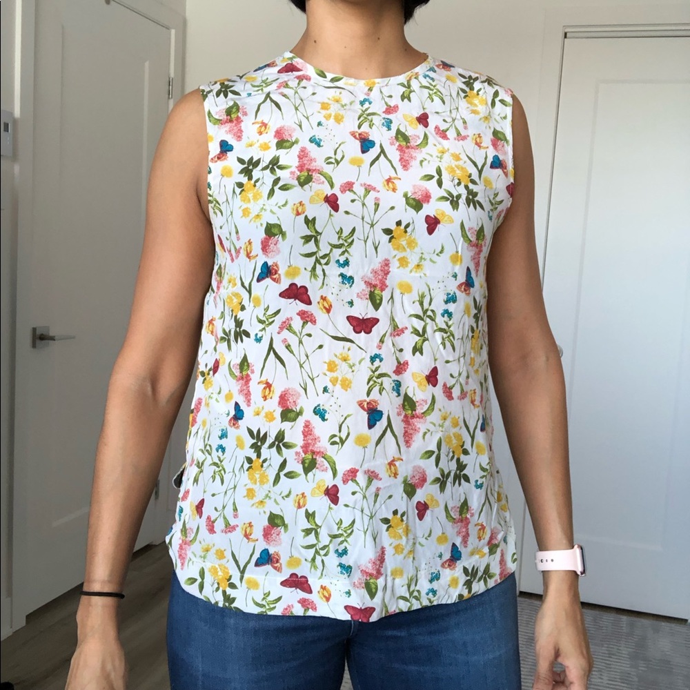 Equipment floral Braden print tank top, XS